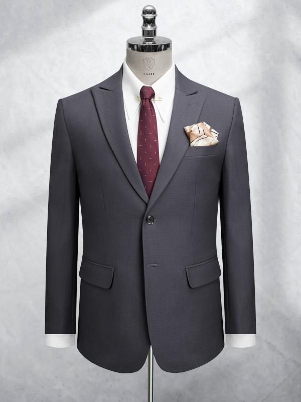 Bộ Suit Xám Chì Cao Cấp  Classic Fit TGS380